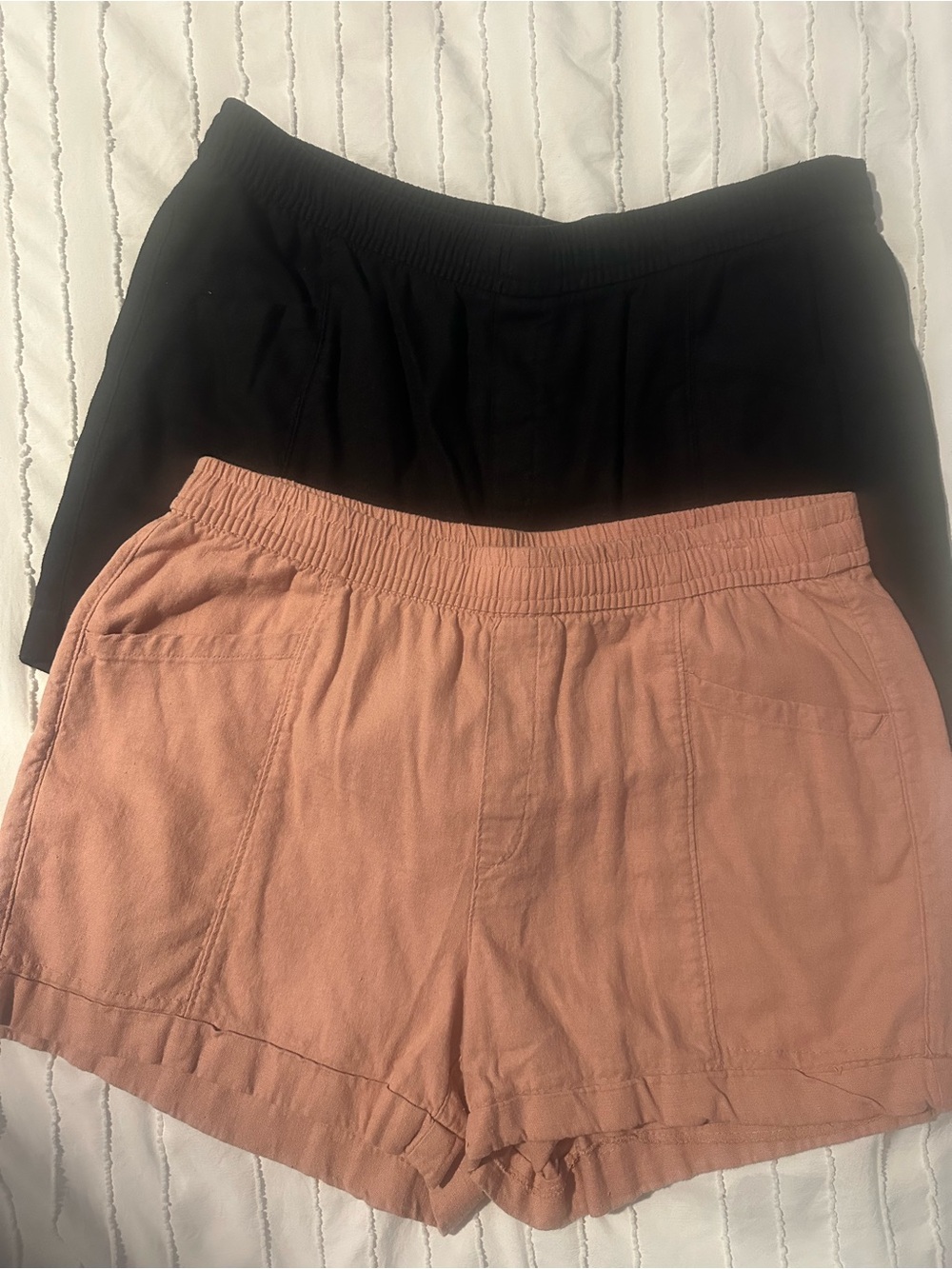 Old Navy Women’s Black & Dusty Rose Athletic Shorts